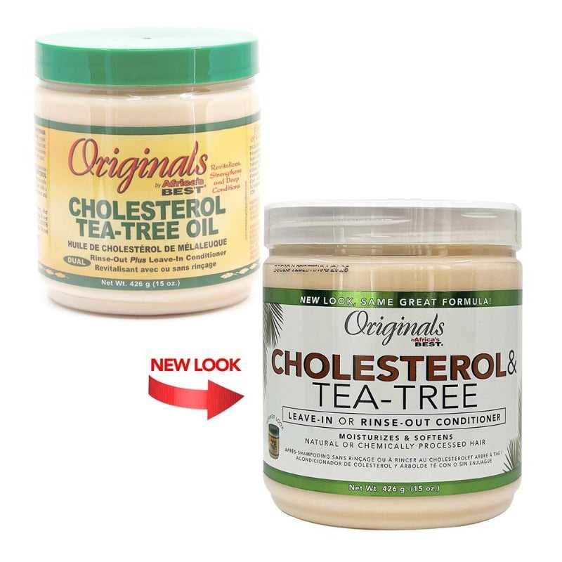 AFRICA'S BEST Originals Cholesterol & Tea-Tree Leave In or Rinse Out Conditioner (15oz) Hair Care Products