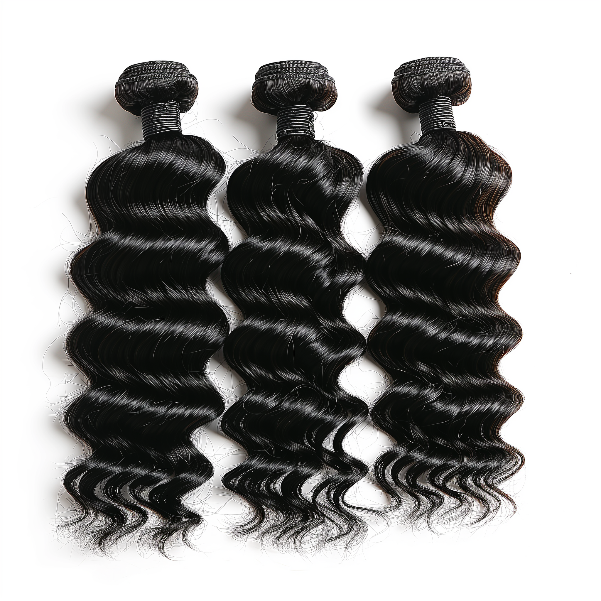 100% Human Hair Wefts  Loose Deep  Brazilian Bundle Hair Weave