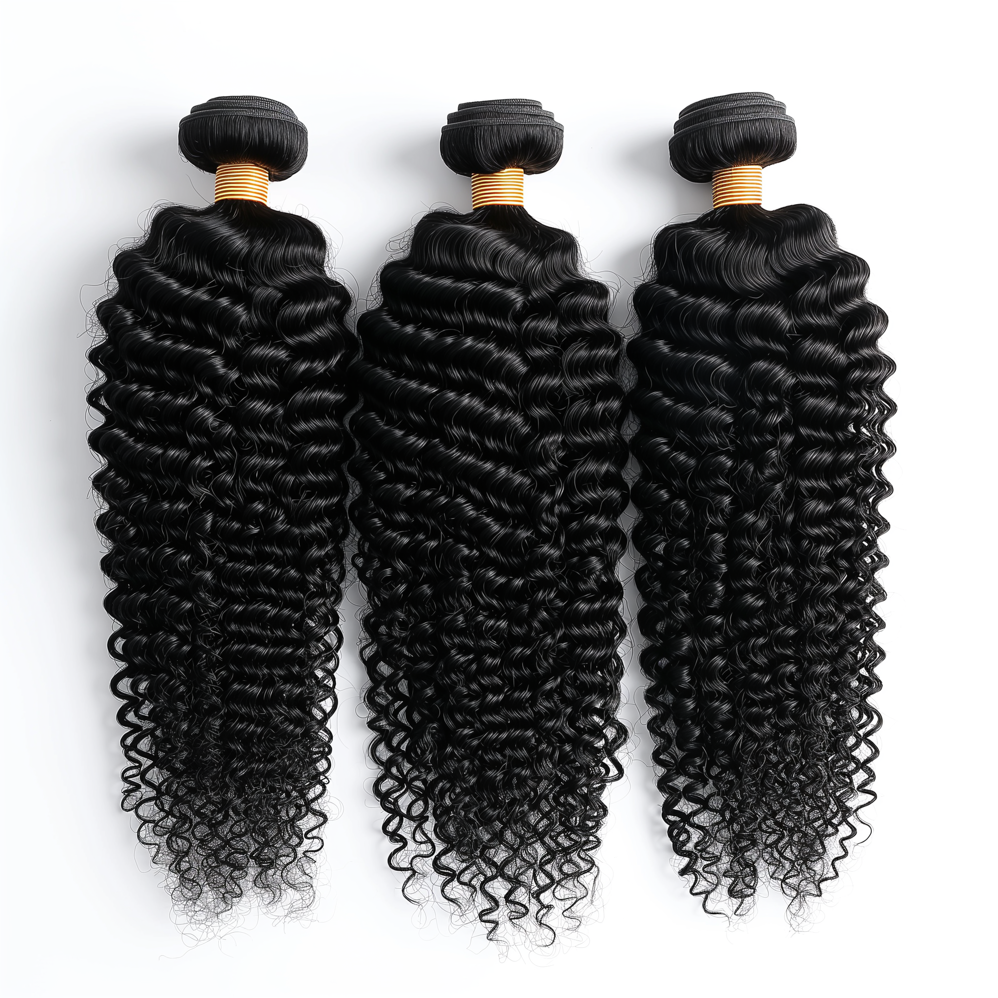 100% Human Hair Wefts  Kinky Curly Bundle Hair Weave (Affordable)