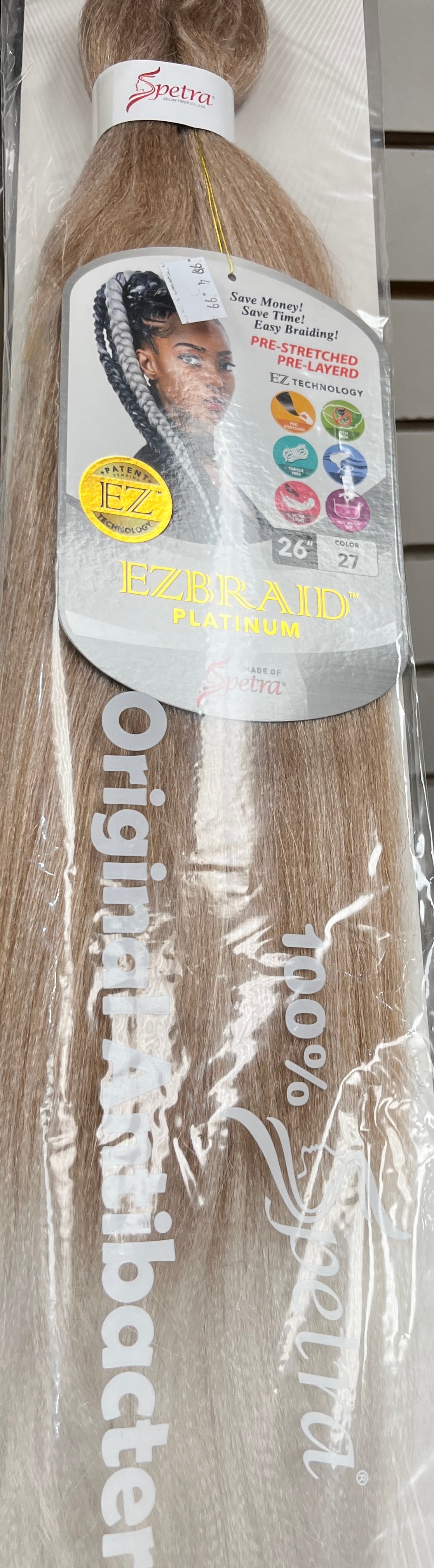 EZBRAID Platinum 2-Tone Color Pre-Stretched Braid (26inch)