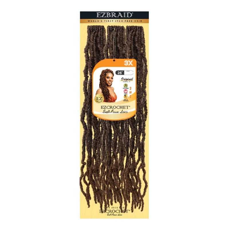 EZBRAID Ezcrochet 3X Soft Faux Locs Braid (26inch) Clip-In Hair Extensions