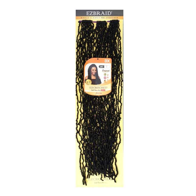 EZBRAID Ezcrochet 3X Soft Faux Locs Micro Braid (26inch) Clip-In Hair Extensions