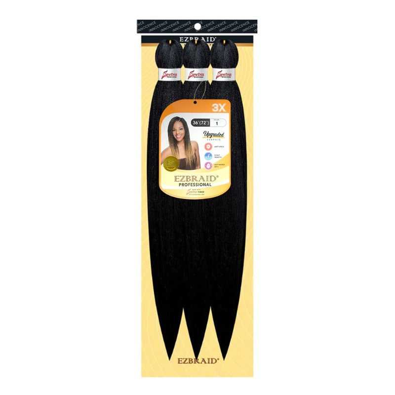 EZBRAID Professional 3X Pre-Stretched Braid (36inch) Clip-In Hair Extensions