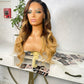 Balayage European lace wig Hair Extensions 24 100% Human Remy Hair 365g