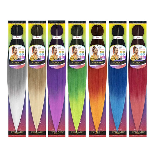 EZBRAID Rainbow 3-Tone Color Pre-Stretched Braid (30inch)