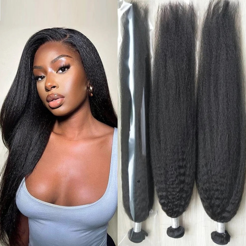 10A Grade Kinky Straight Bundles 100% Human Virgin Hair unprocessed