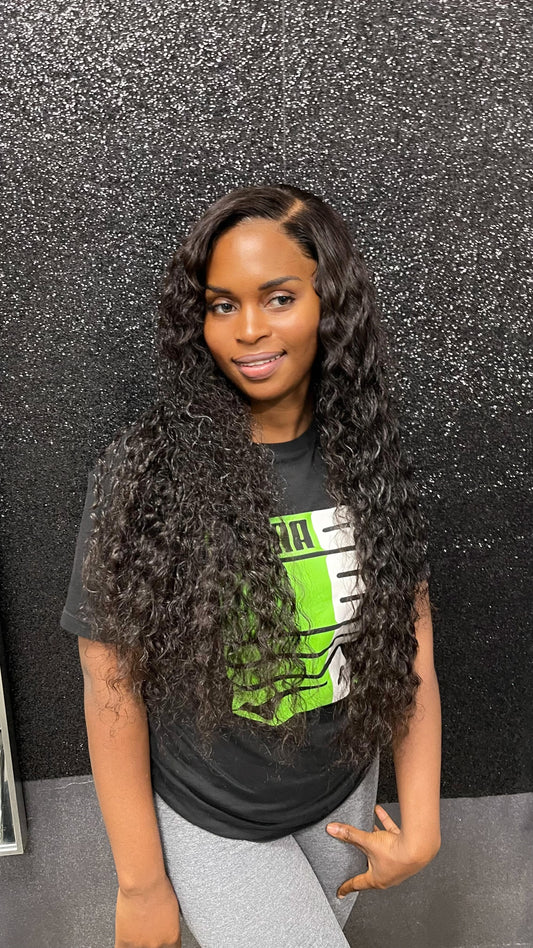 Curly 13x4 Lace Front Human Hair Wig"