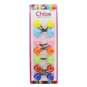 CHLOE 6pcs Twin Beads Ponytailers 25mm Hair Care Products