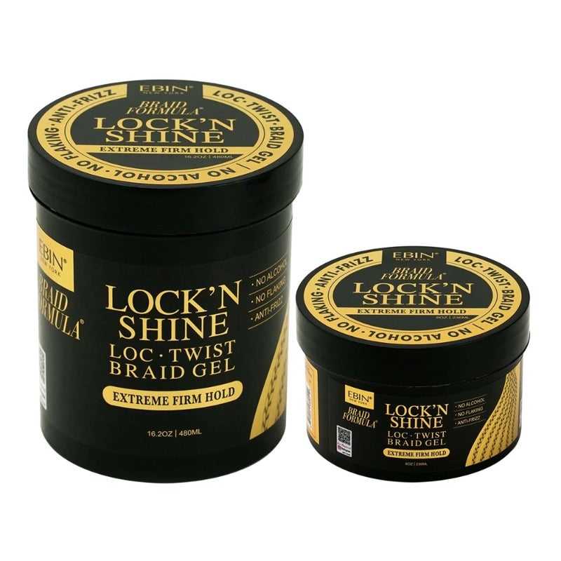 EBIN Braid Formula Lock'n Shine Loc, Twist, Braid Gel [Extreme Firm Hold] Hair Care Products