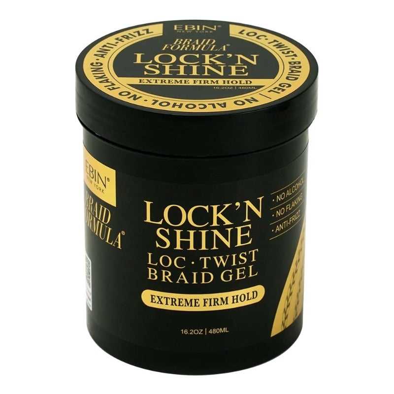 EBIN Braid Formula Lock'n Shine Loc, Twist, Braid Gel [Extreme Firm Hold] Hair Care Products