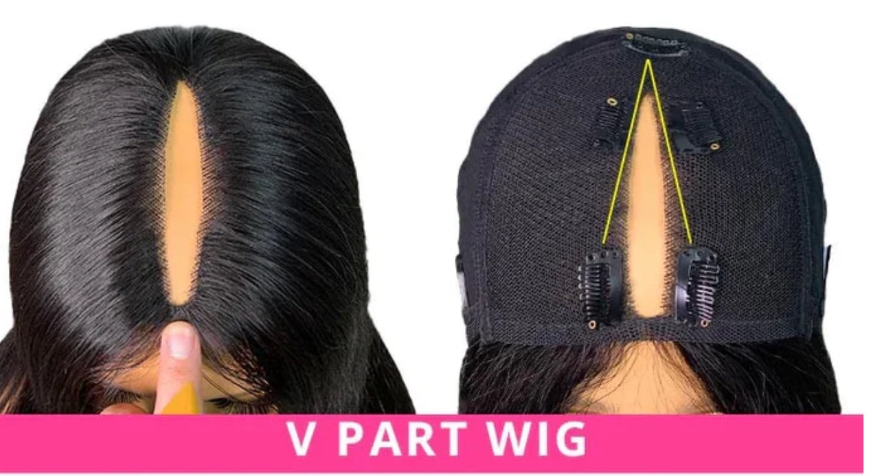 v-part wig