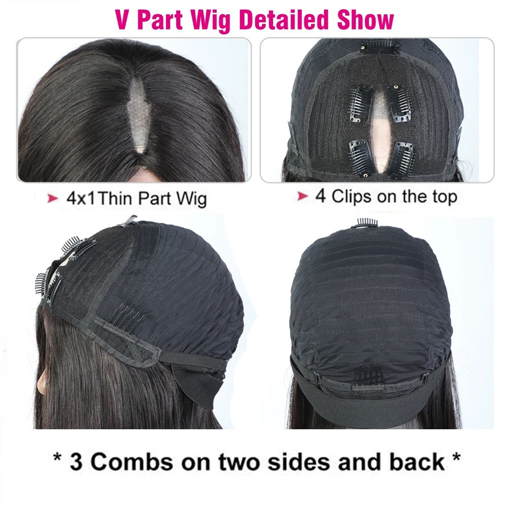 v-part wig