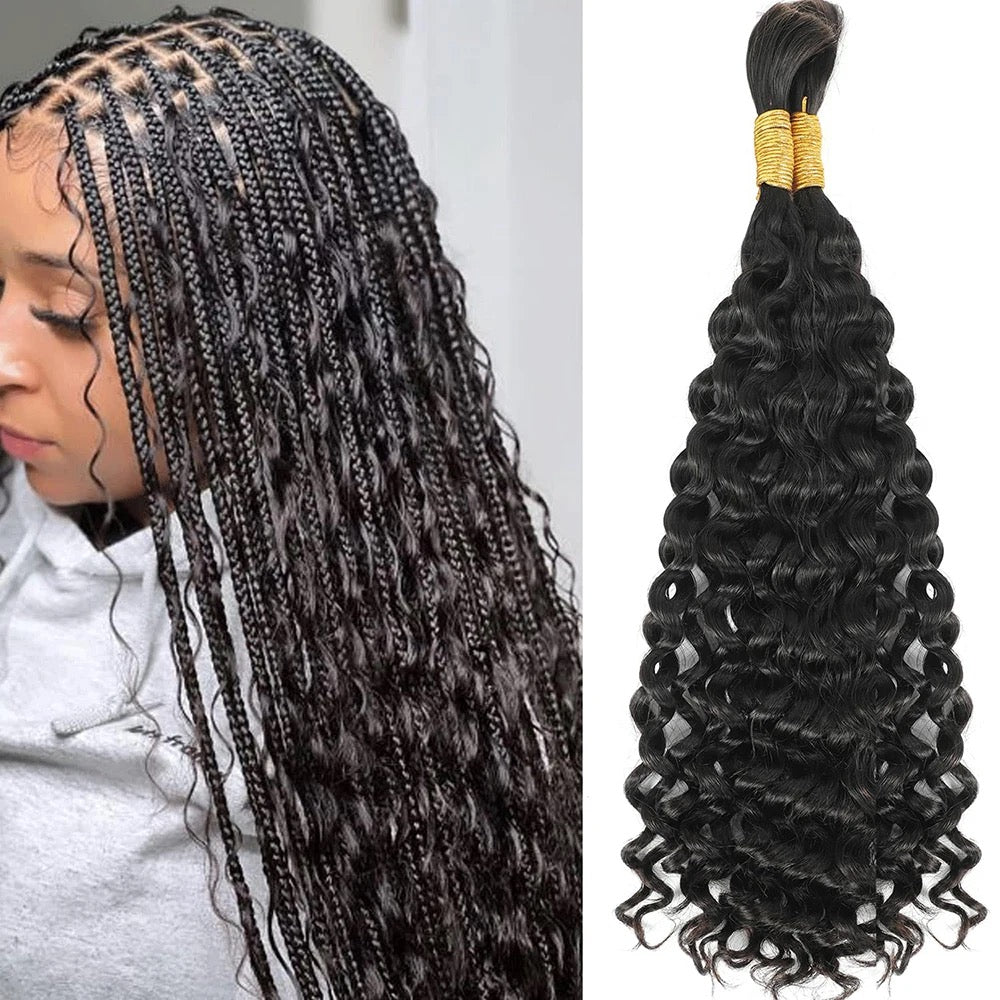 WATER WAVE BULK 100% real human hair