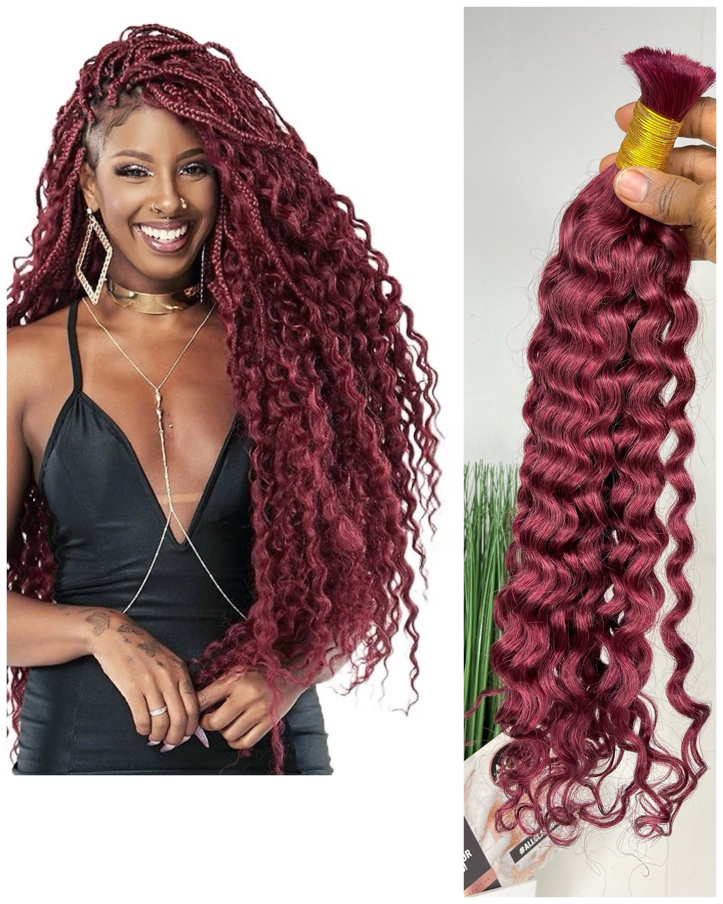 WATER WAVE BULK 100% real human hair