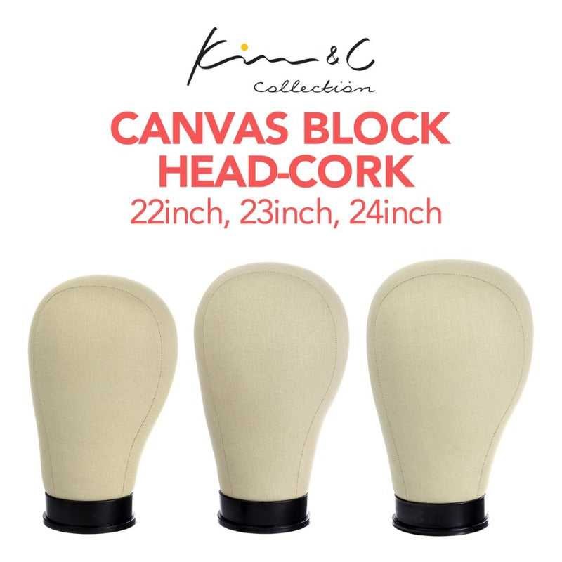 KIM & C Canvas Block Head-Cork Hair Care Products