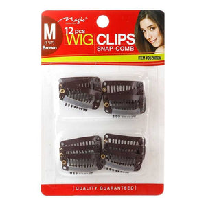 MAGIC COLLECTION 12pcs Wig Clips [Medium] Hair Care Products