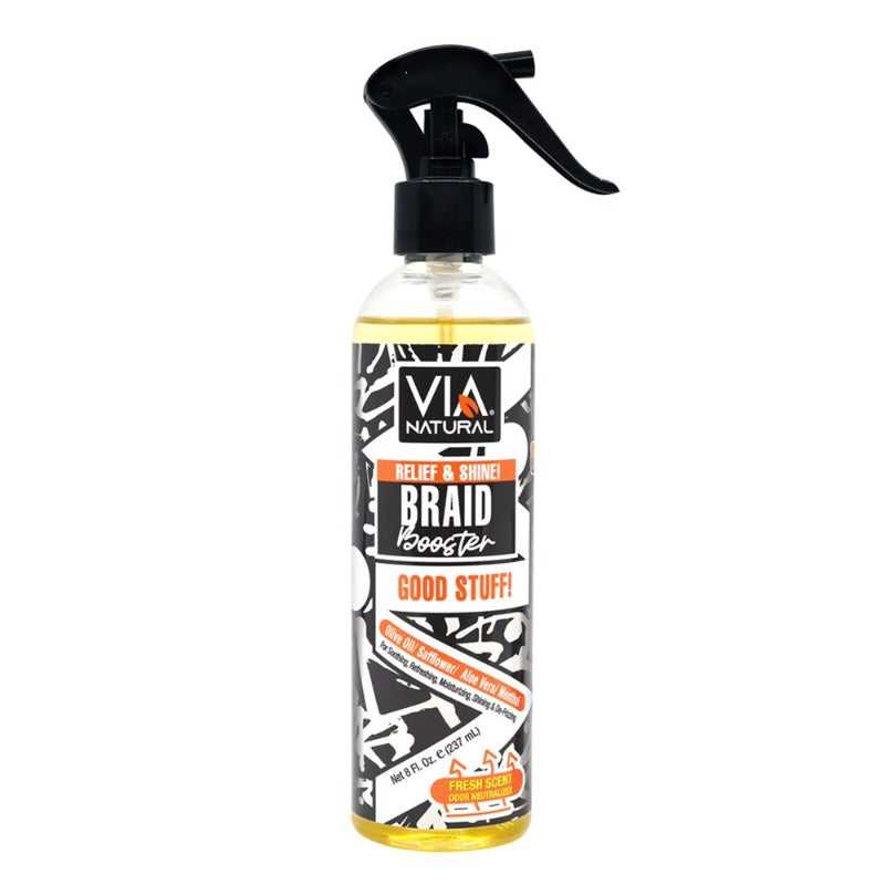 VIA NATURAL Relief & Shine Braid Booster (8oz) Hair Care Products