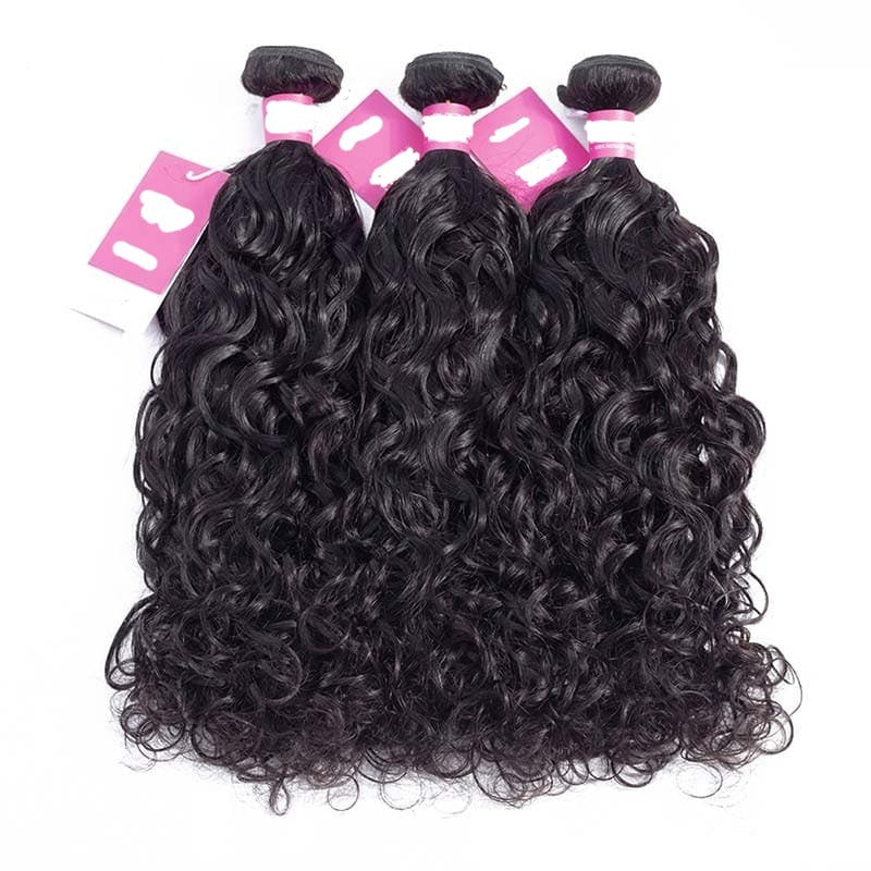 10A Grade 100% Human Virgin Hair Natural Wave Bundles with Closure Deal