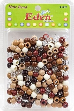 Eden XLG Blister Med Round Bead-Brown Tone #BR9-BNM -pk