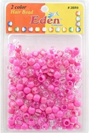 Eden 2 Color X-LG Blister Med Round Bead#2BR9-C/HPink - pk