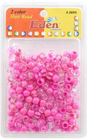 Eden 2 Color X-LG Blister Med Round Bead#2BR9-C/HPink - pk