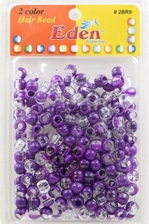 Eden 2 Color X-LG Blister Med Round Bead#2BR9-C/PUR - pk