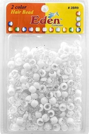Eden 2 Color X-LG Blister Med Round Bead#2BR9-C/Wh - pk