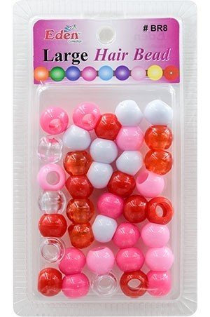 Eden LG Blister Round Bead-Pink Tone(32ea/pk) #BR8-PNK6 -pk