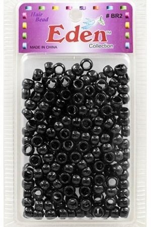 Eden SM Blister Round Bead-Black#BR2-BK-pk