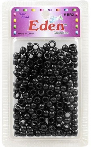 Eden SM Blister Round Bead-Black#BR2-BK-pk